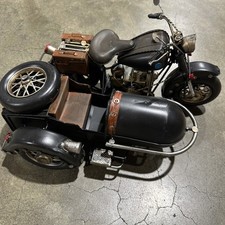 BMW R75 Military 1930s Motorcycle w/ Sidecar Metal Model 11" Automotive Decor