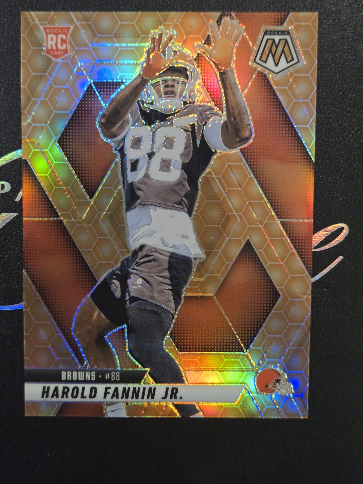 Harold Fannin Jr. 2025 Panini Mosaic RC #384 Honeycomb Parallel SSP 