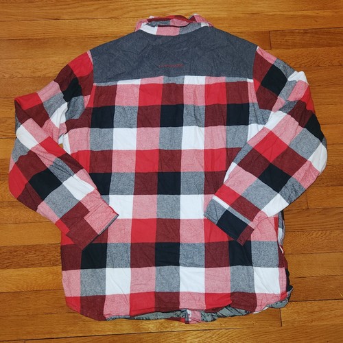 Legendary Whitetails XL Tall Flannel Shacket Red Black Plaid Quilted ...