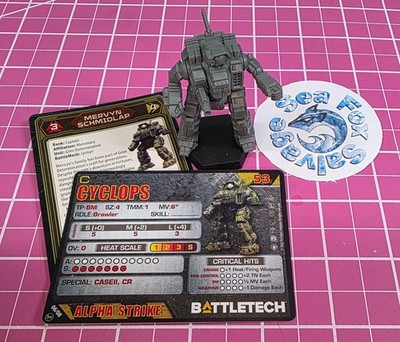 BattleTech Cyclops Mech  -- Eridani Light Horse Hunter Lance + Cards