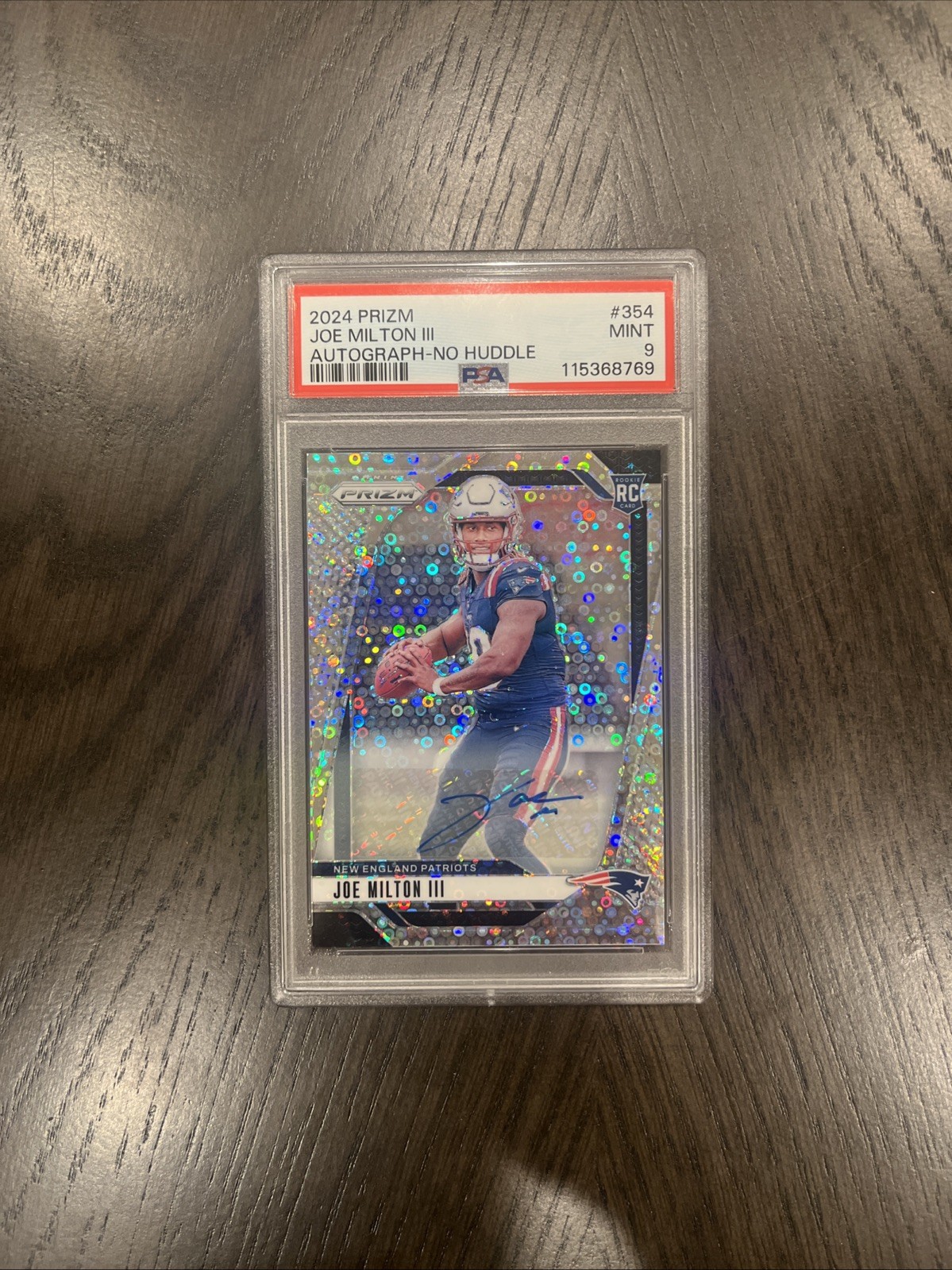 2024 Prizm Joe Milton III Autograph No Huddle PSA 9 #354