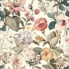 Floral Wallpaper Peel and Stick Vintage Floral Contact Paper Peel and Stick 16.9