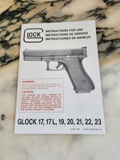 Vintage/Rare Glock Manual For 17,17L,19,20,21...