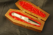 vintage  custom made   dagger knife by Bob LOFGREEN,  "Black Widow", Rare!