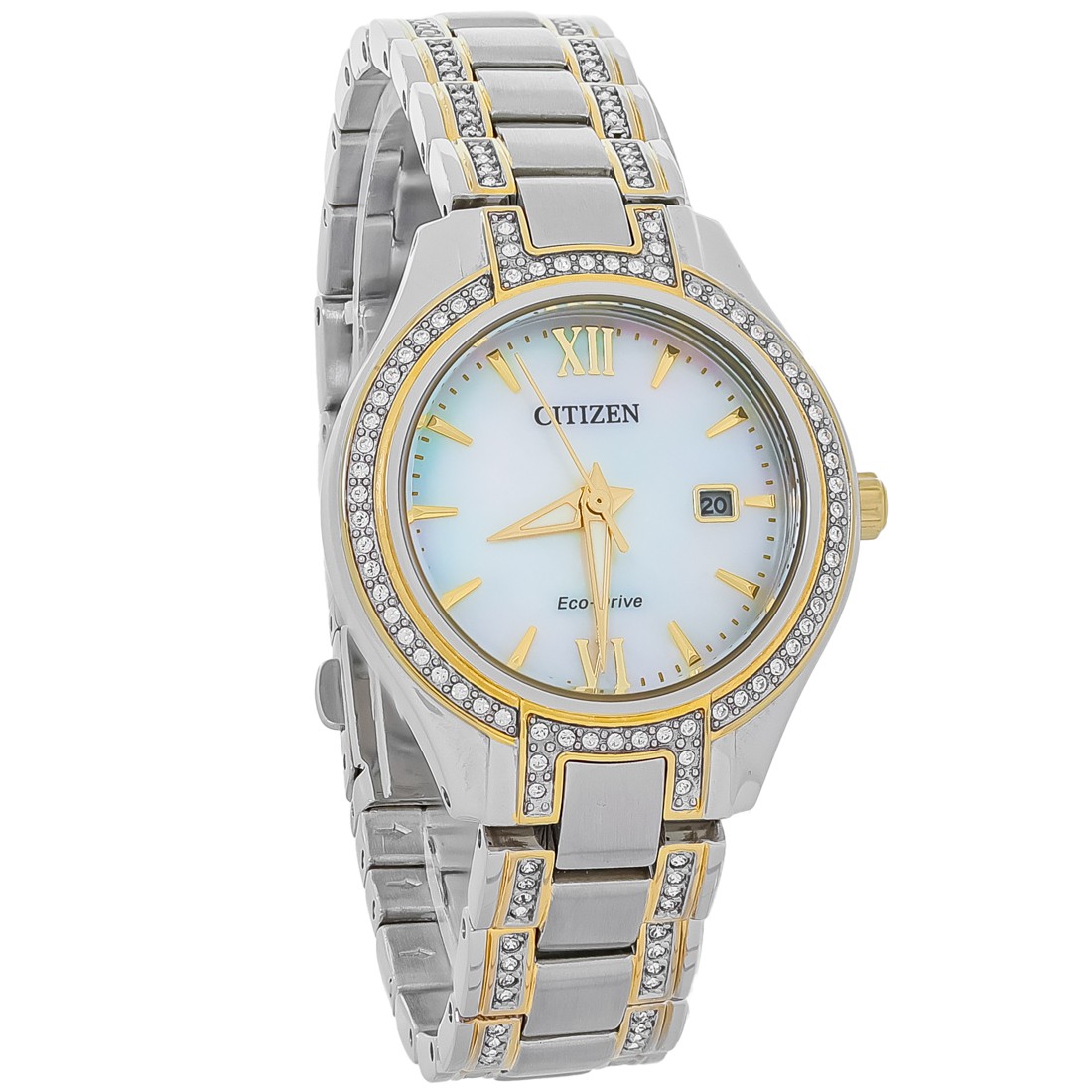 Citizen Silhouette Two-Tone Ladie\'s Watch Ladies Citizen Eco-Drive Silhouette Crystal Two Tone Watch  main image 3