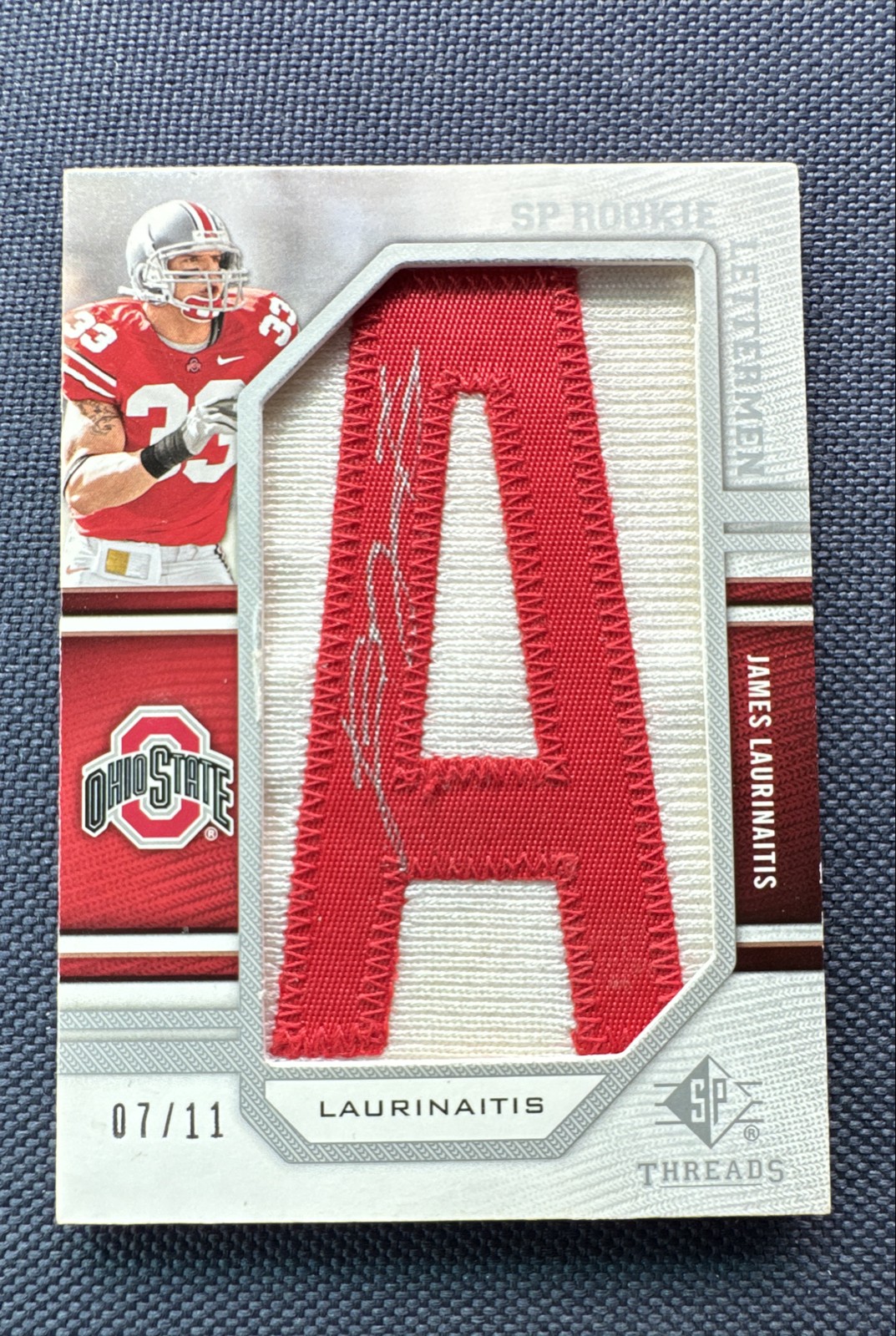 James Laurinaitis SP Threads #229 Rookie Lettermen Autographs