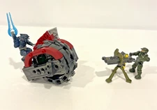 MEGA BLOKS CONSTRUX HALO CHOPPER TAKEDOWN PARTIAL SET GYG58 W/ FIGURES 2020