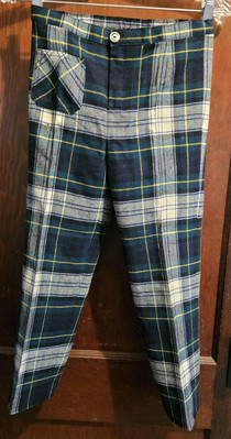 Archie Brown & Son Wool Pants Youth 9 Tartan Plaid Made In Great Britain 