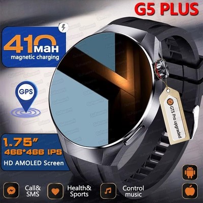 Smart Watch 1.75'' HD Screen GPS track Bluetooth Call Compass Smartwatch for Men