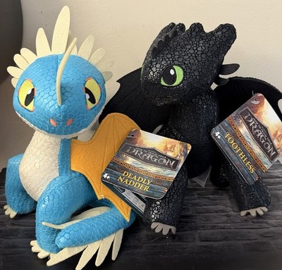 Toothless & Deadly Nadder New w/Tags 8'' Deluxe How to Train Your Dragon Plush
