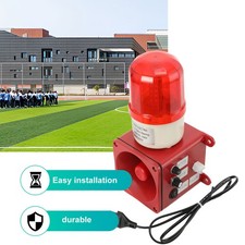 Warnsirene 220V 128dB 3 T&ouml;ne LED Blitzleuchte IP56 f&uuml;r Lager Werkstatt