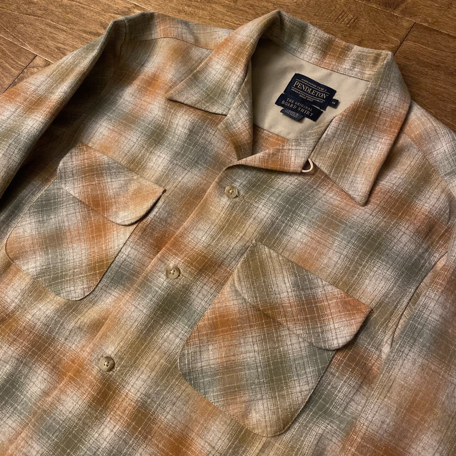 Pendleton Earth Tone Shadow Plaid Loop Collar Woo… - image 2