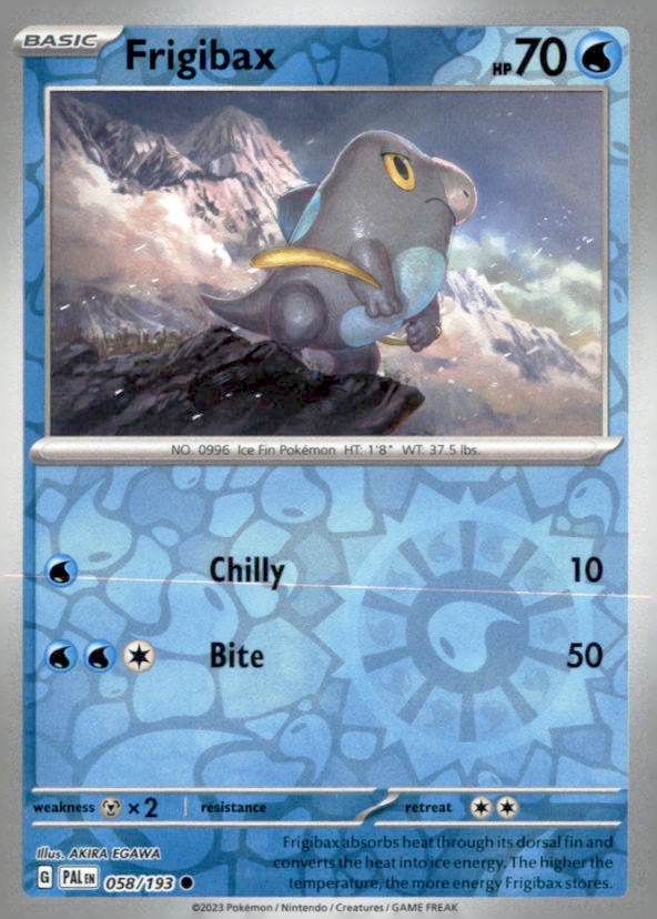 Pokemon Frigibax 058/193 Paldea Evolved Reverse Holo