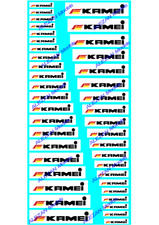 ALEZAN MODELS . DECALS . KAMEI . BLACK on WHITE . 1/43 . 1/32 . 1/24 . 1/18 .