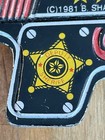 VTG 1981 SHACKMAN & CO Toys Tin DEPUTY SHERIFF Gun Shaped WHISTLE CLICKER WORKS — photo 4