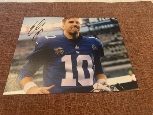 Eli Manning Giants Future HOF Authentic Autographed Signed 8x10 Photo With COA