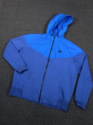 Nike Tech Fleece Hoodie Mens 2XL Blue Full Zip Windrunner Sweatshirt Athletic