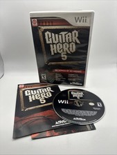 Guitar Hero 5 (Nintendo Wii, Complete with Manual, VERY NICE DISC!)