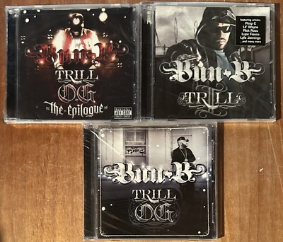 Bun B (of UGK) 3 CD Lot: II Trill, Trill O.G. & The Epilogue Brand New Sealed