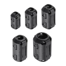 60Pcs Clip-on Ferrite Ring Core Noise for 3mm/5mm/7mm/9mm/13mm Diameter Cable