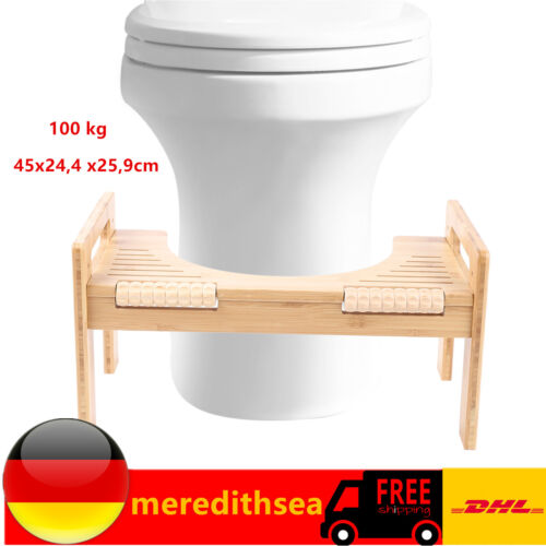 Toilettenhocker Holz klohocker Erwachsene toilettenhocker aus Bambus WC Hocker