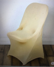 Spandex Stretch Chair Cover Wedding Banquet Event 18 Pieces Beige
