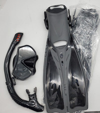 Snorkel Set for Adults Snorkeling Packages Gear for Men Adjustable Long Scuba Fi