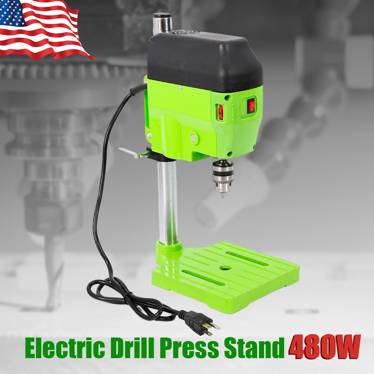 BG-5166A Wood Metal Drill 2-Speed Press Stand Drilling Machine DIY
