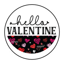 30 VALENTINE'S DAY ENVELOPE SEALS STICKERS LABELS TAGS 1.5" ROUND LOVE HEARTS