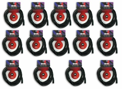 14  DMX Cables 5 PIN 25' ft Stage Par LED Light Cable - DJ  Data by VRL