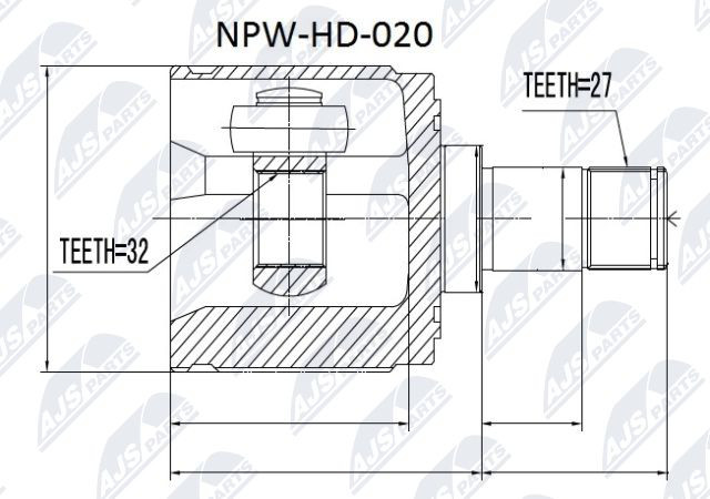 NPW-HD-020 NTY Joint Kit, drive shaft for ACURA,HONDA
