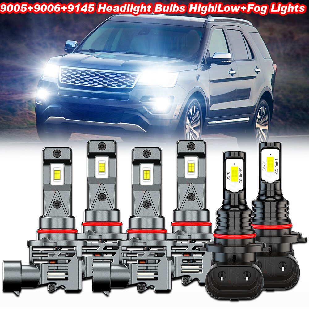 For Ford Explorer 2016-2017 2018 2019 Combo LED Headlight Fog