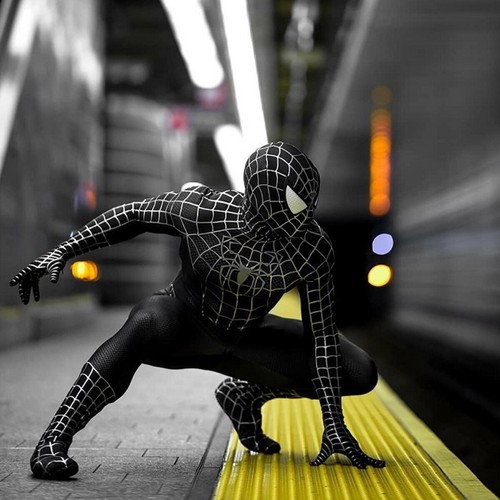 Black Venom Spiderman Tights Adult Mens 