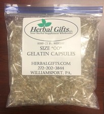 Empty Gelatin Capsules 1,000 Count 