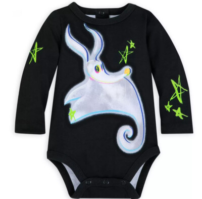NWT Disney Baby Long Sleeve Bodysuit Zero Nightmare Before Christmas 6/9 Months