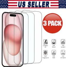 3Pack Tempered Glass Screen Protector For iPhone 15 14 13 12 11 Pro Max XS Lot
