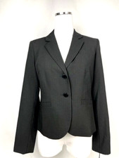 Calvin Klein 2 Button Notch Collared Black Blazer Jacket Women's Size 10P