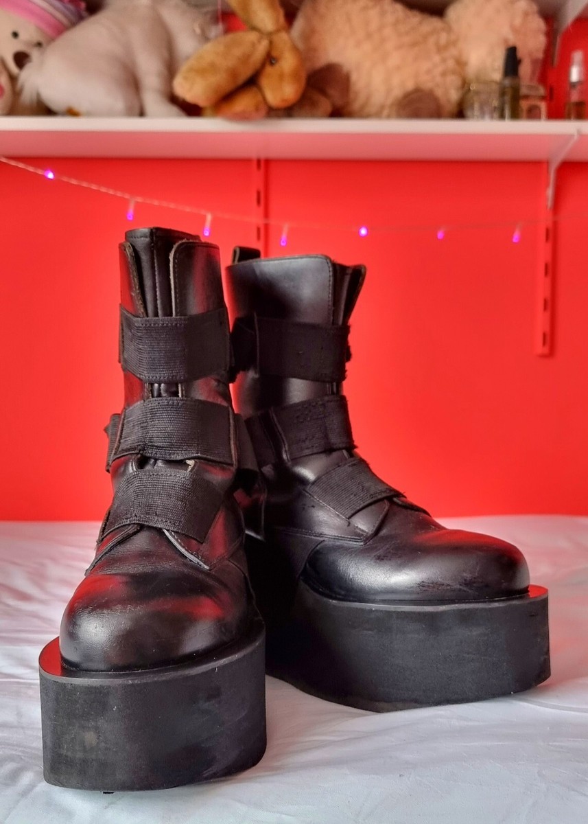 靴 koji kuga style platform boots gothic Koji KUGA JAPAN cosplay punk Lolita Goth Platform Boots Saint