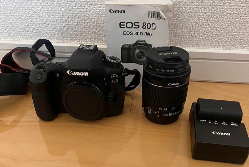 [ Mint ] Canon EOS 80D 24.2MP DSLR Camera w/18-55mm EFS IS STM Lens From Japan