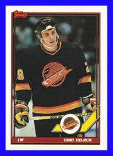 Gino Odjick #203 1991-92 Topps Vancouver Canucks