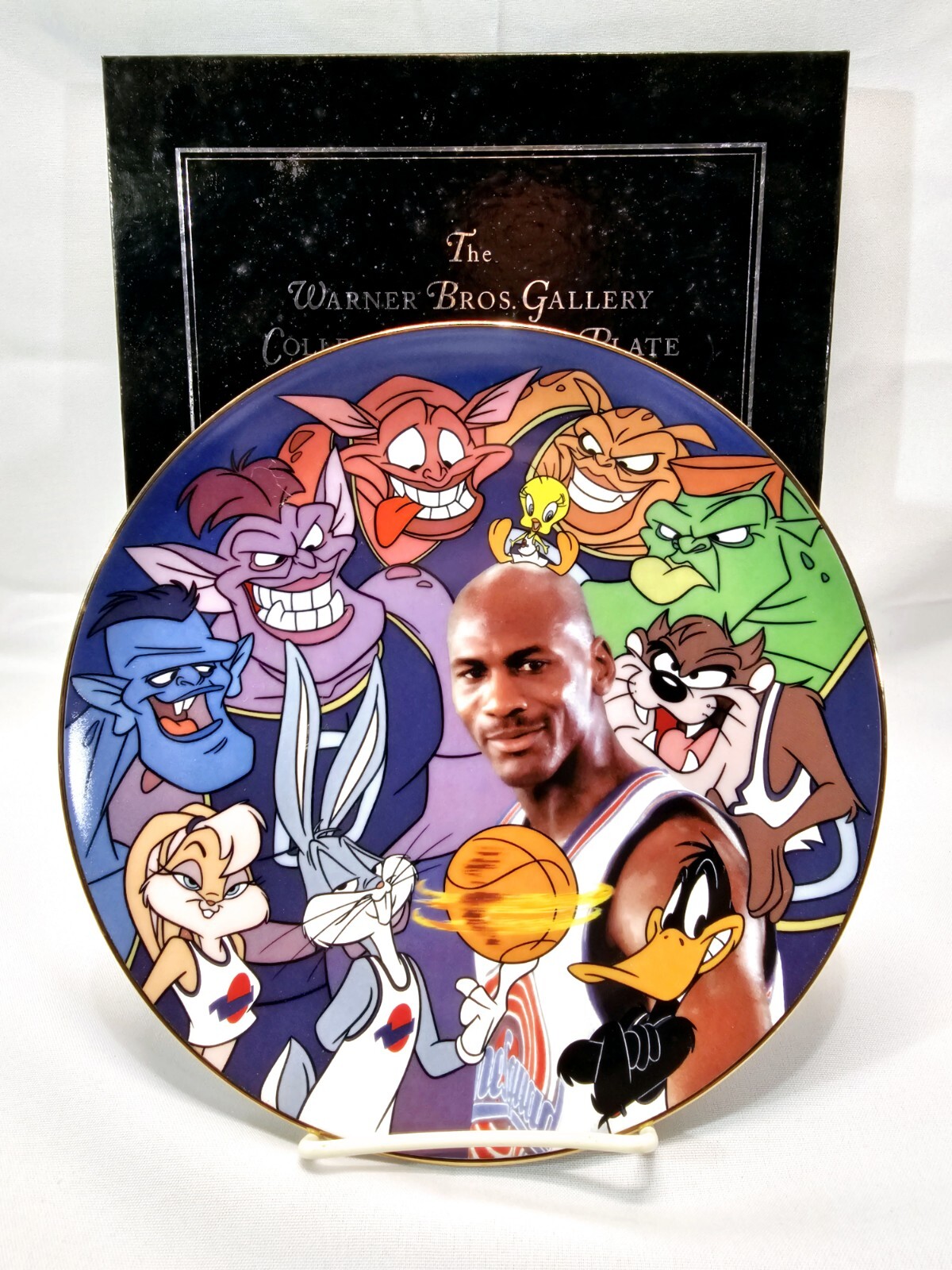 VTG 1996 MICHAEL JORDAN SPACE JAM COLLECTORS PLATE LIMITED EDITION #81/5000 NIB