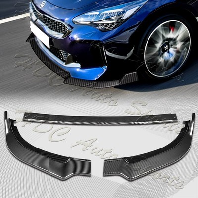 For 2018-2023 Kia Stinger GT-Line Carbon Look Front Bumper Body Kit Spoiler Lip