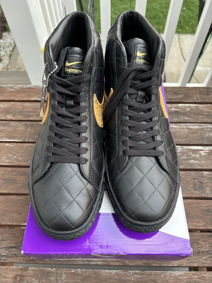 Preços baixos em Nike Supreme x Zoom Blazer QS SB Mid Black