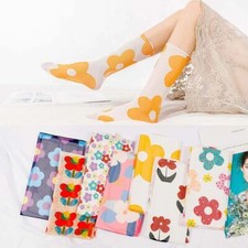 Kawaii Flower Middle Socks -Harajuku Polyester Sock Women Fashion Footwear 1pair