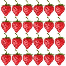 20 Pieces Fake Strawberries Plastic Artificial Strawberries Faux Realistic St...