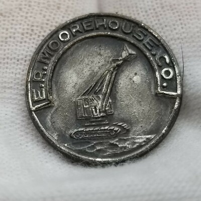 E R Moorehouse Co Screwback Pin Vintage West Summit New Jersey NJ Backhoe Crane
