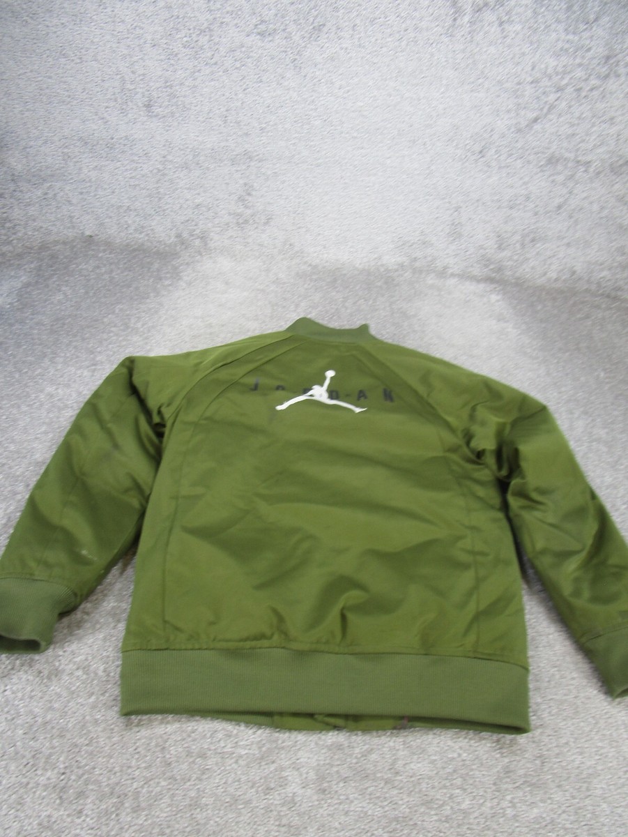Air Jordan Jacket Kids Large Green Softshell Bomber *Stain Air Jordan Jacket Kids Large Green Softshell Bomber *Stain