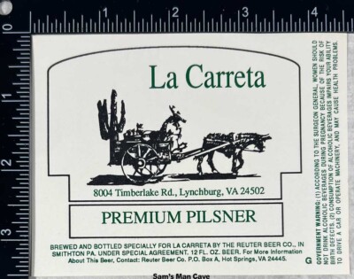 La Carreta Premium Pilsner Beer Label