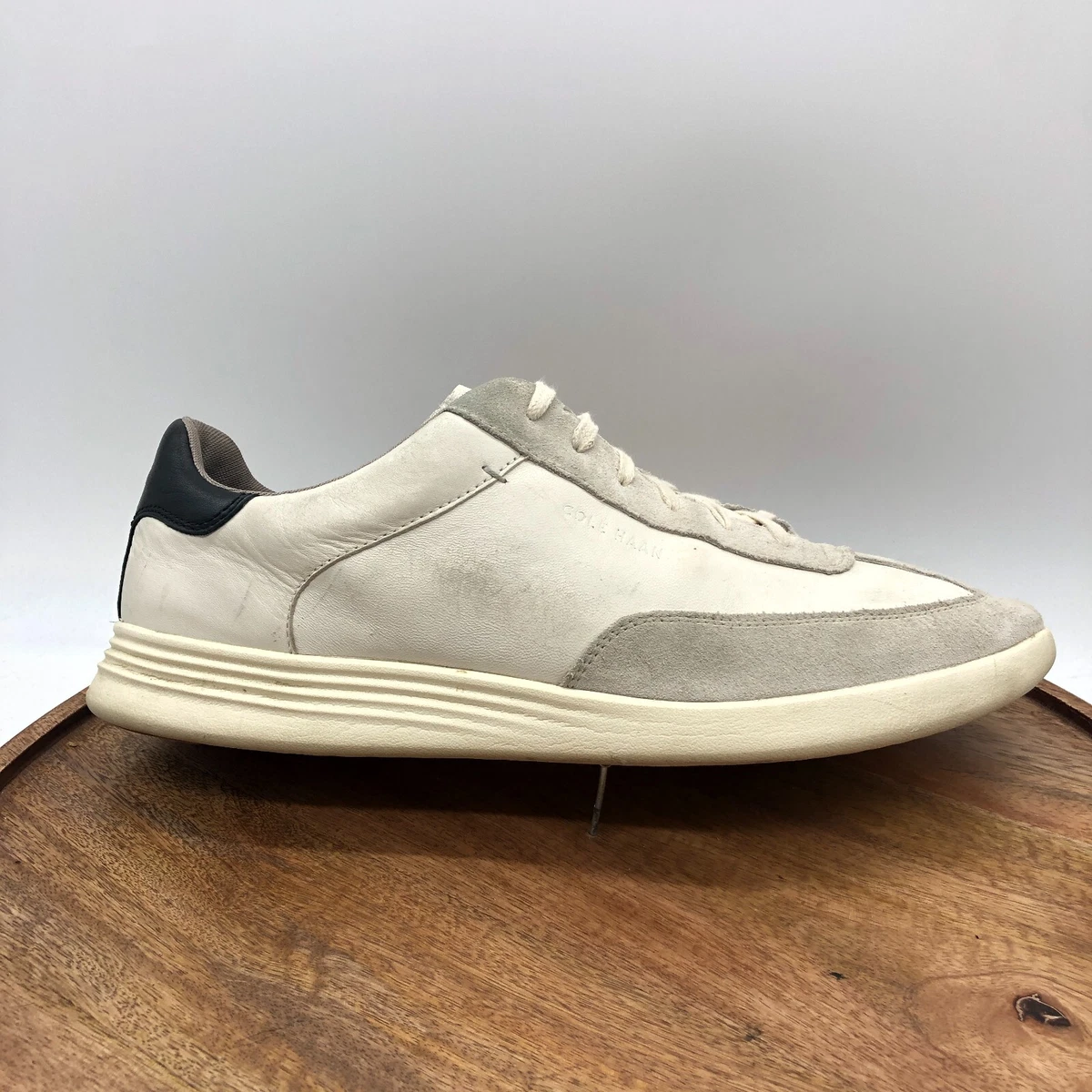 Cole Haan Grand Crosscourt Turf Men Sz 11.5 Leather Ivory Fashion Sneaker  C29728