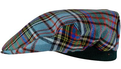 Herren Schottenkaro Flatcap Anderson alt Schottenkaro Einheitsgröße schottisch hergestellt Mütze